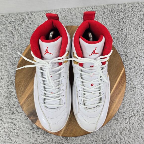 Jordan 12 Retro FIBA 2019 White Athletic Casual Daily Sneaker Mens 9 130690-107 - Picture 5 of 13